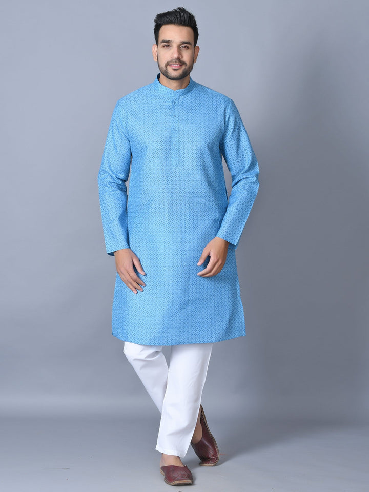 Abstract Blue Kurta Set