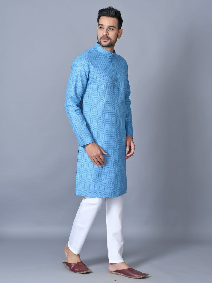Abstract Blue Kurta Set
