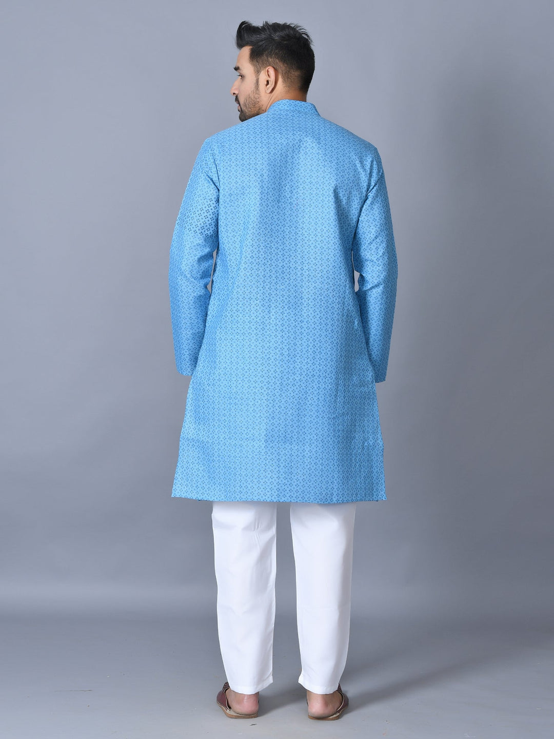 Abstract Blue Kurta Set