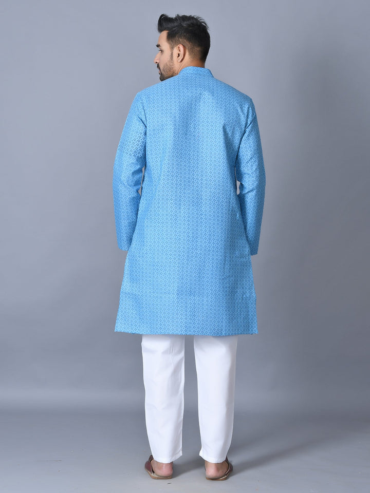 Abstract Blue Kurta Set