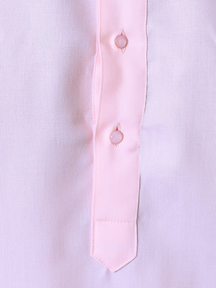 Textured Pink Kurta Set