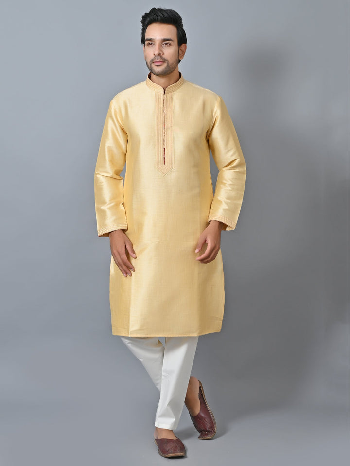 Solid Yellow Kurta Set