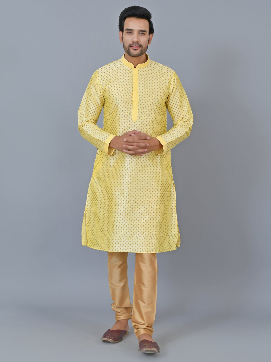 Abstract Yellow Kurta Set