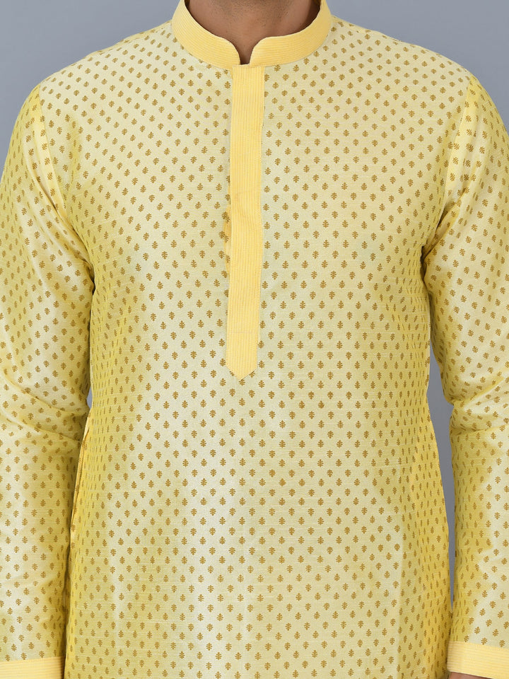 Abstract Yellow Kurta Set