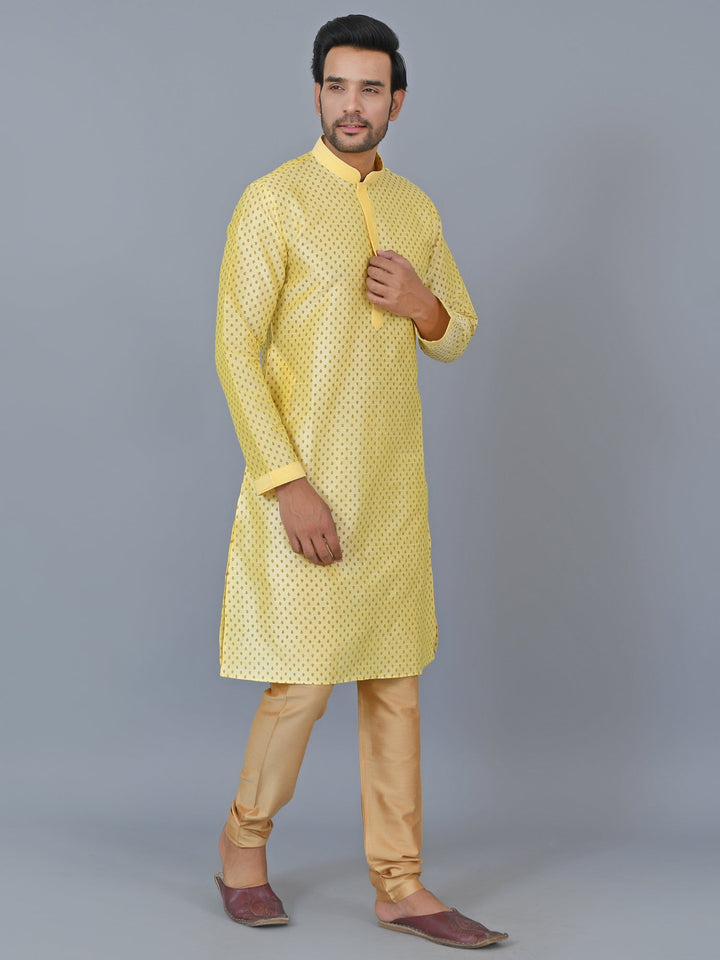 Abstract Yellow Kurta Set