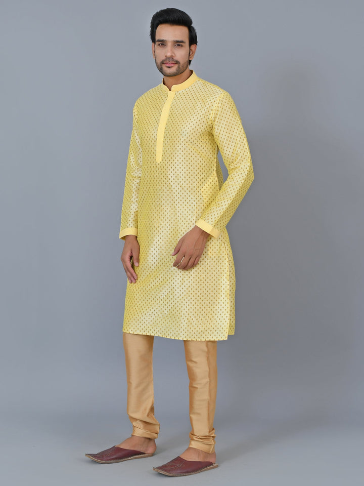 Abstract Yellow Kurta Set