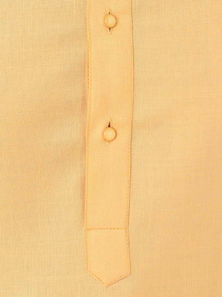 Textured Mustard Kurta Set