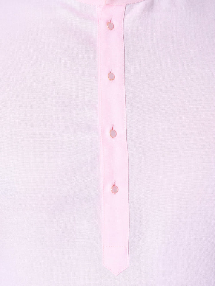 Textured Pink Kurta Set
