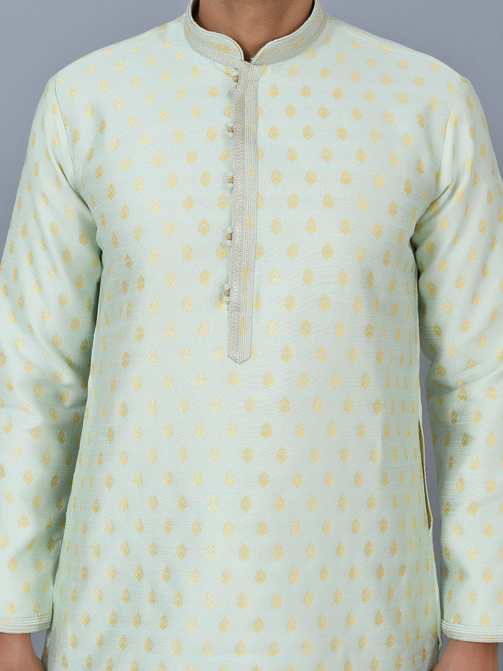 Ethnic Motifs Green Kurta Set