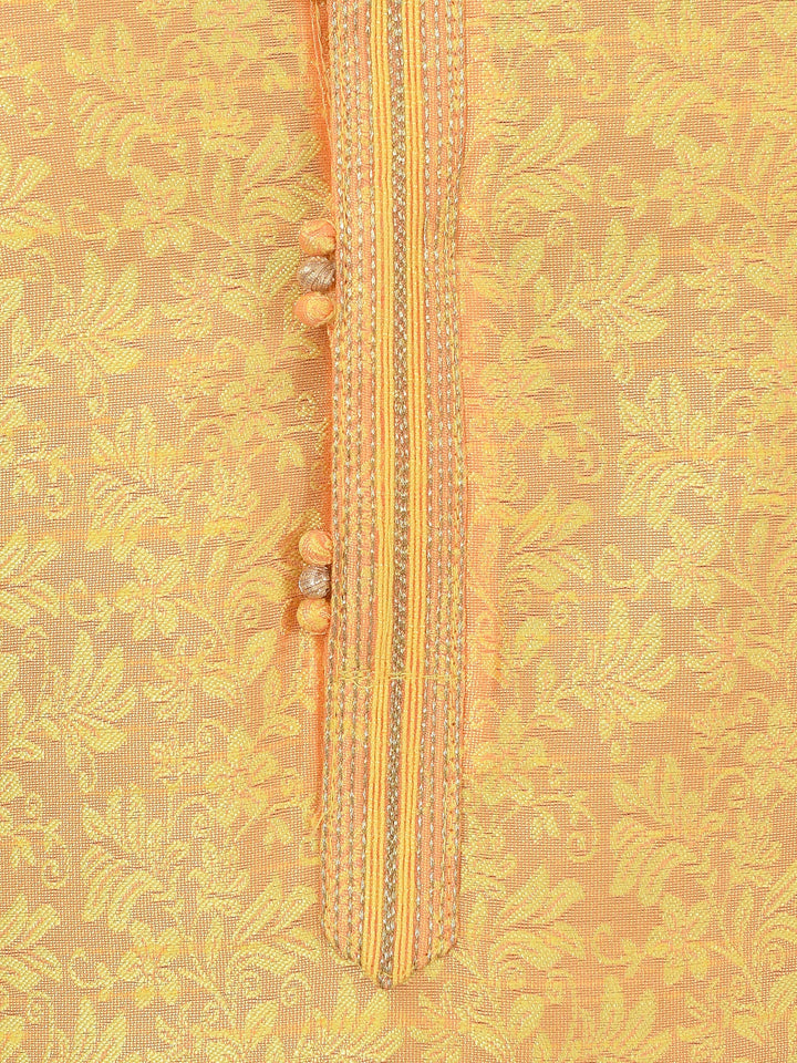 Textured Mustard Kurta Set
