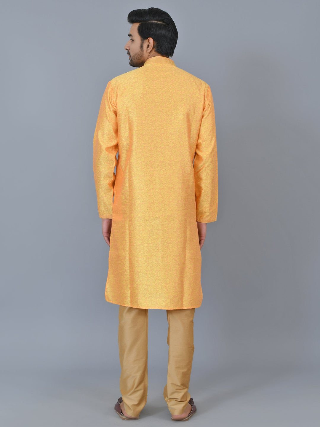 Textured Mustard Kurta Set