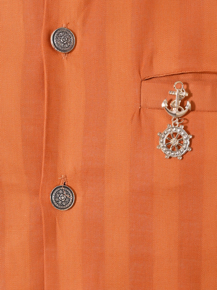 Striped Rust Kurta Set