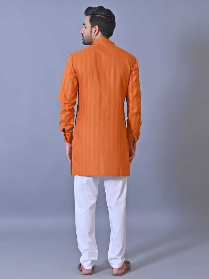 Striped Rust Kurta Set