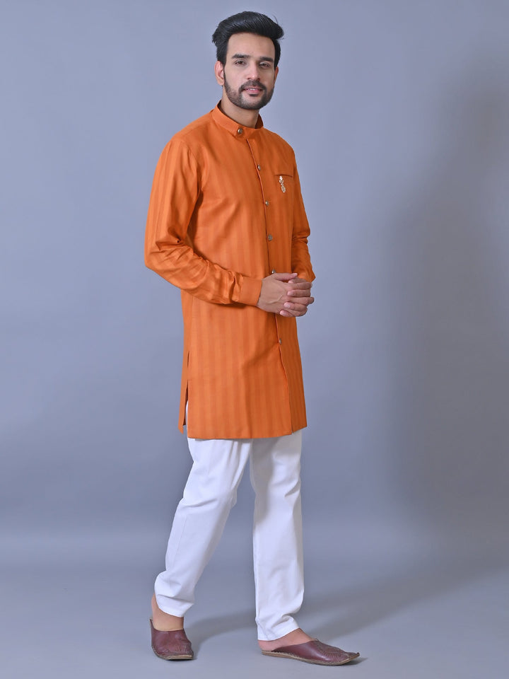 Striped Rust Kurta Set