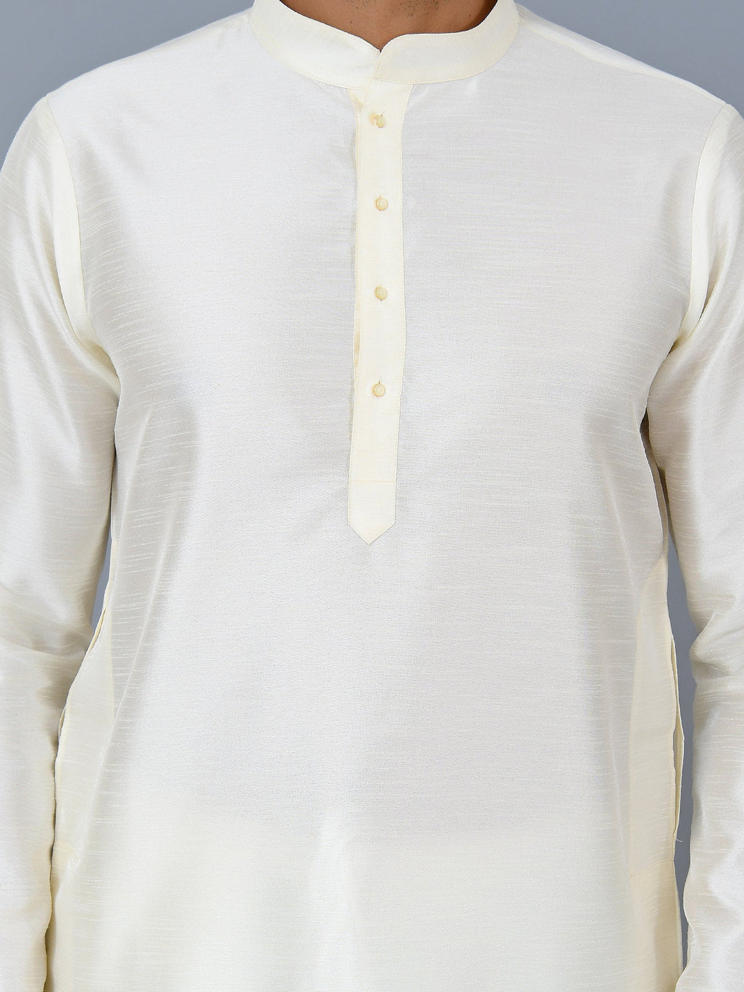 Textured Cream Kurta Set
