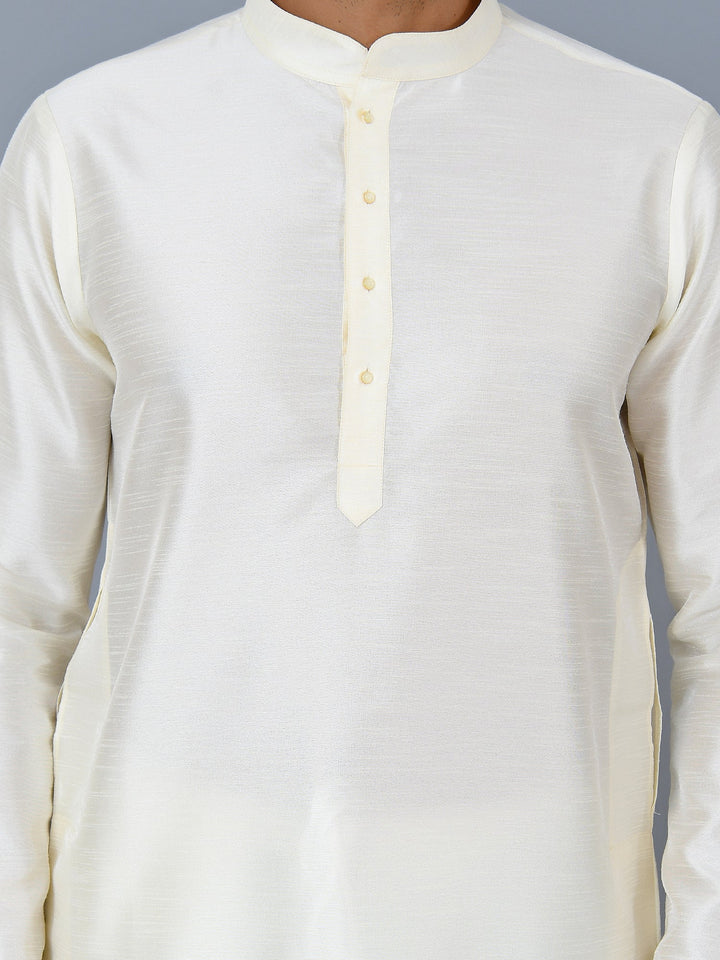 Textured Cream Kurta Set