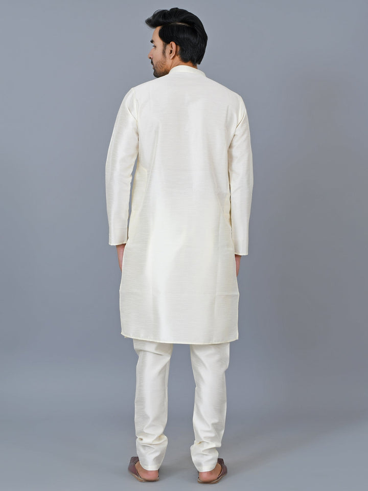 Textured Cream Kurta Set