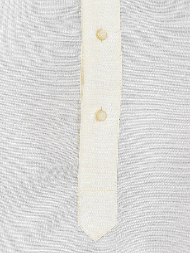 Textured Cream Kurta Set