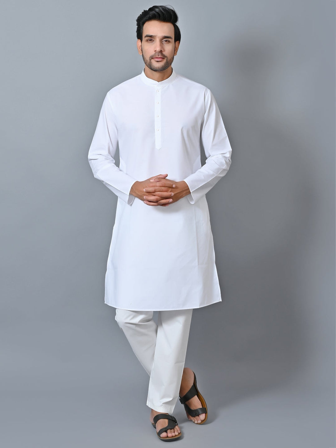 Solid White Kurta Set