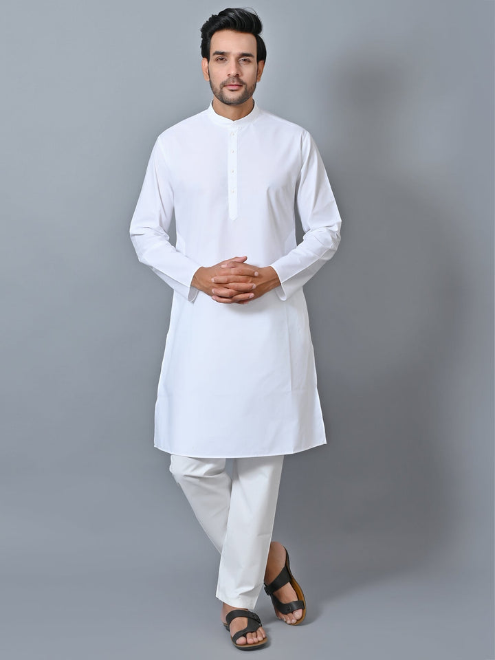 Solid White Kurta Set