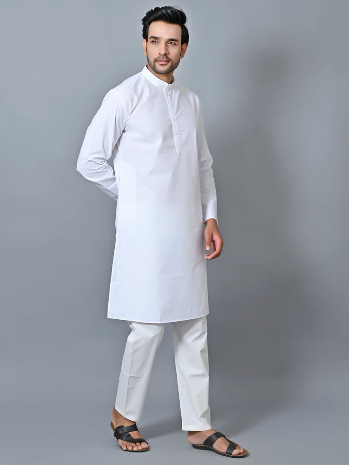 Solid White Kurta Set