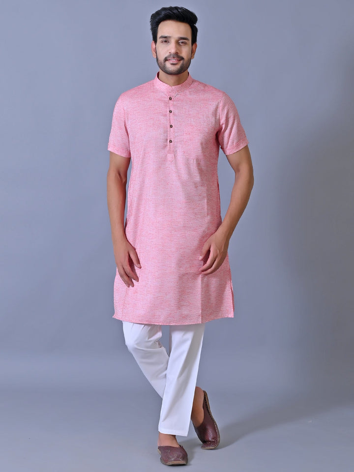 Textured Pink Kurta Top