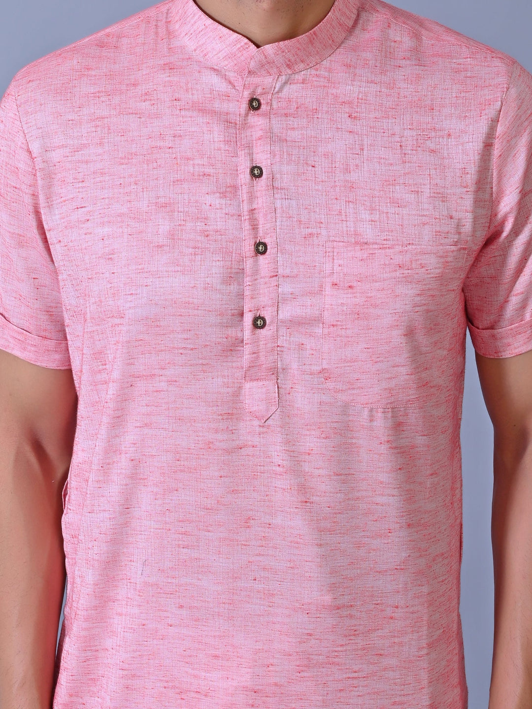 Textured Pink Kurta Top