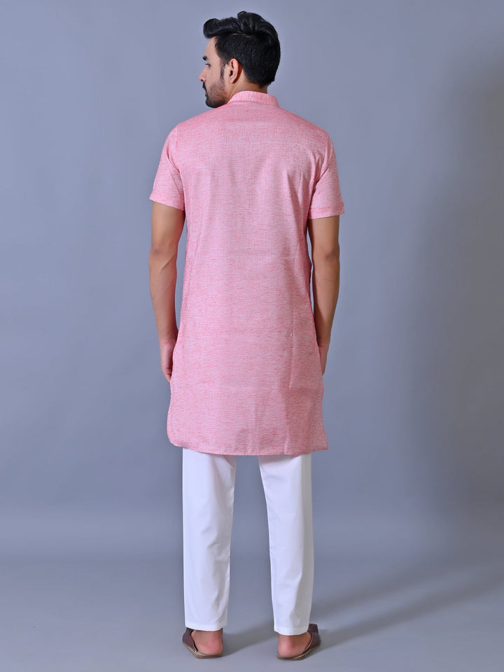 Textured Pink Kurta Top