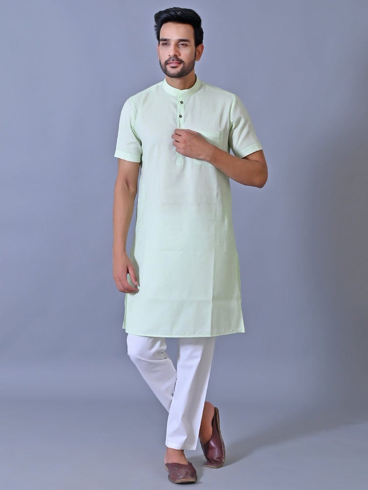 Textured Lime Green Kurta Top