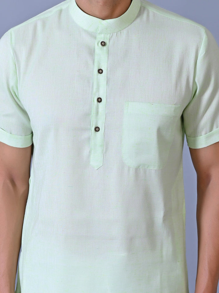 Textured Lime Green Kurta Top