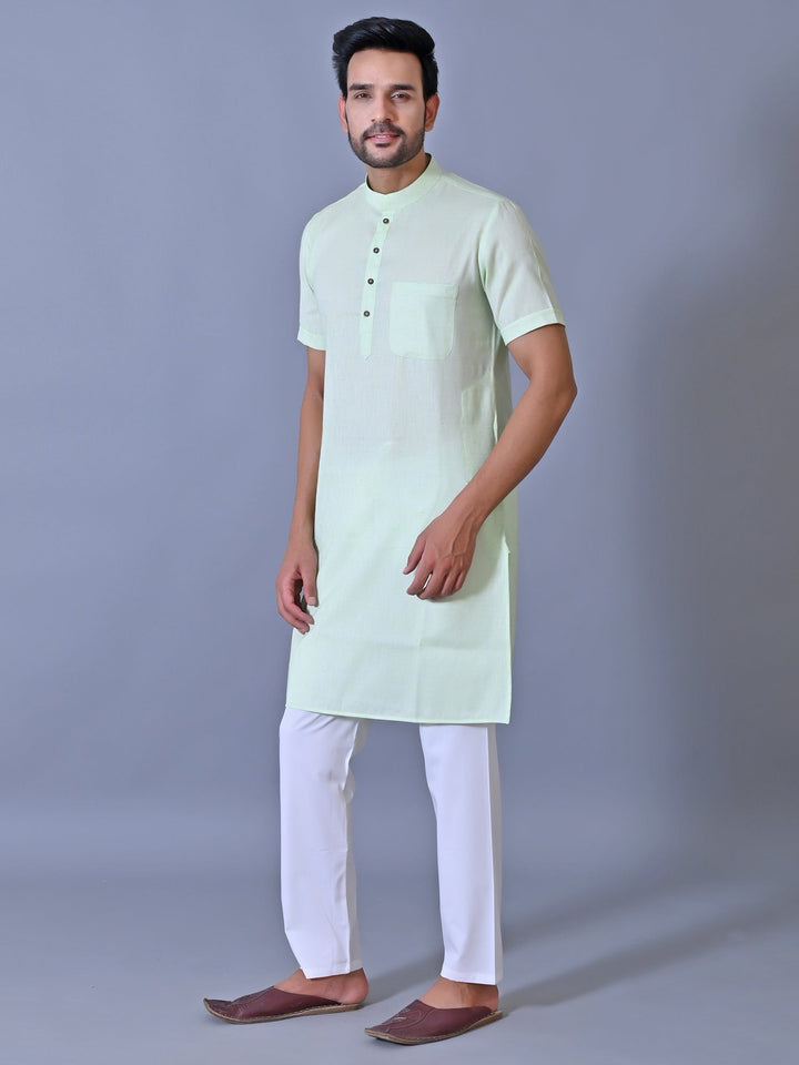 Textured Lime Green Kurta Top