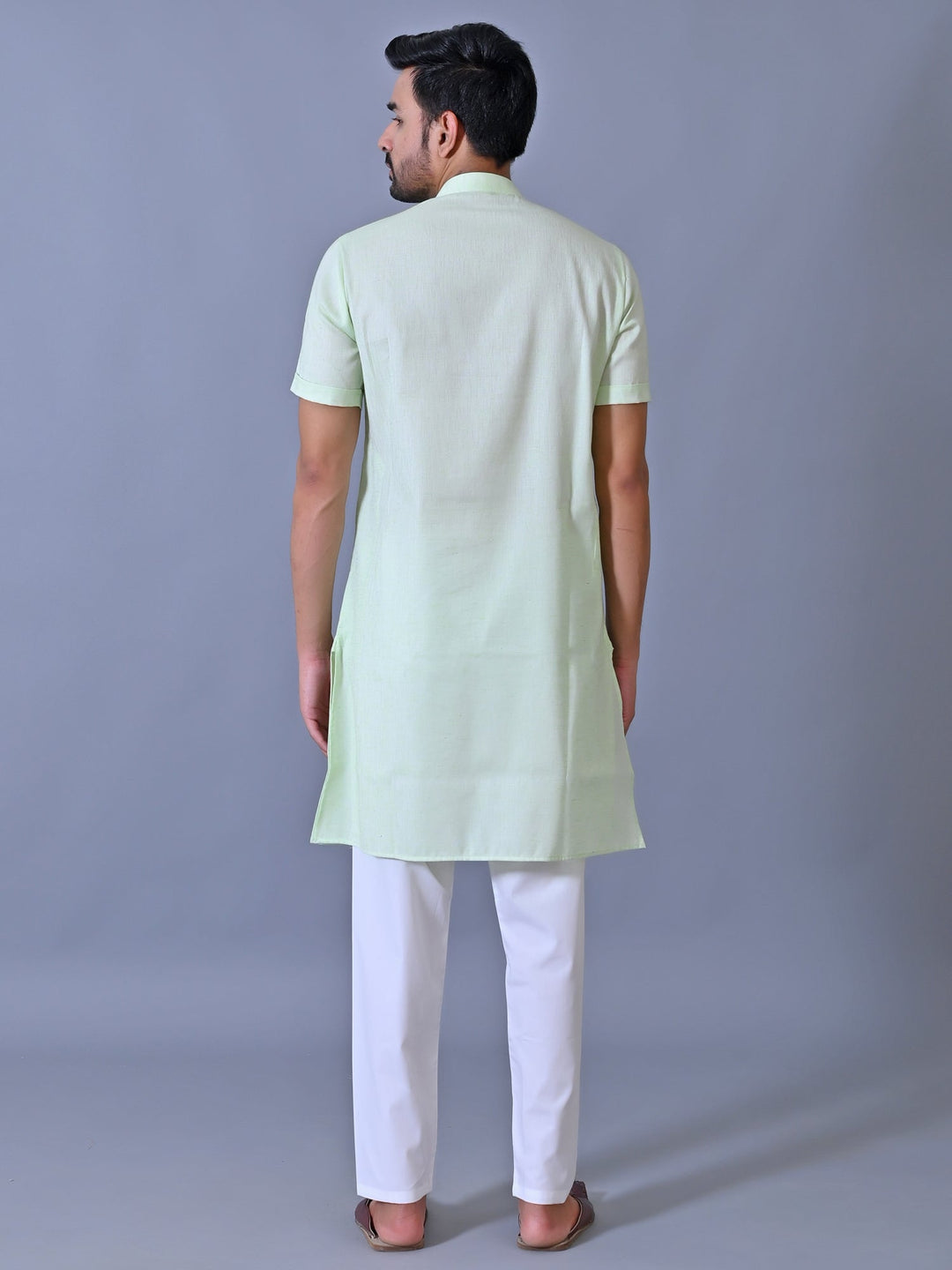 Textured Lime Green Kurta Top