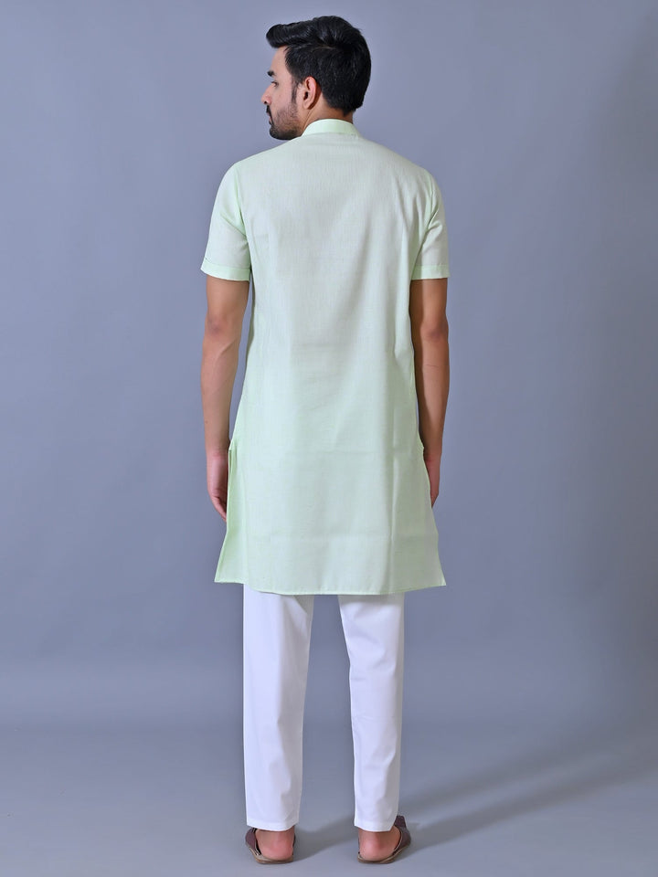Textured Lime Green Kurta Top