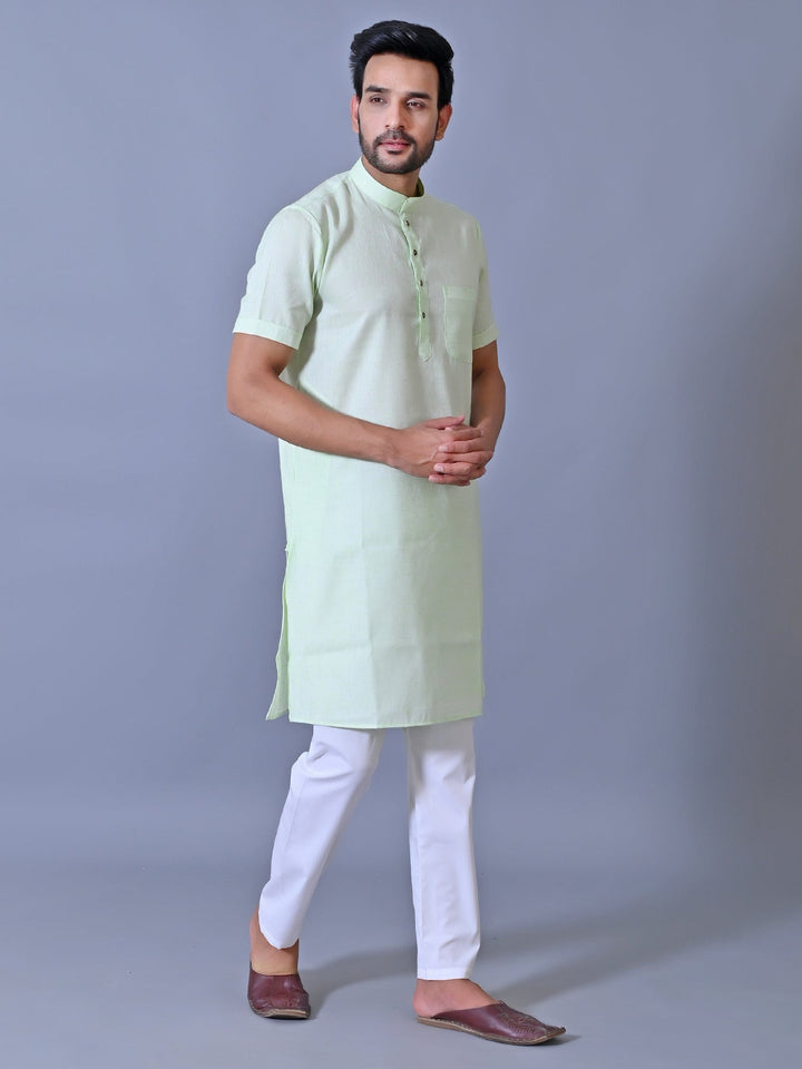 Textured Lime Green Kurta Top
