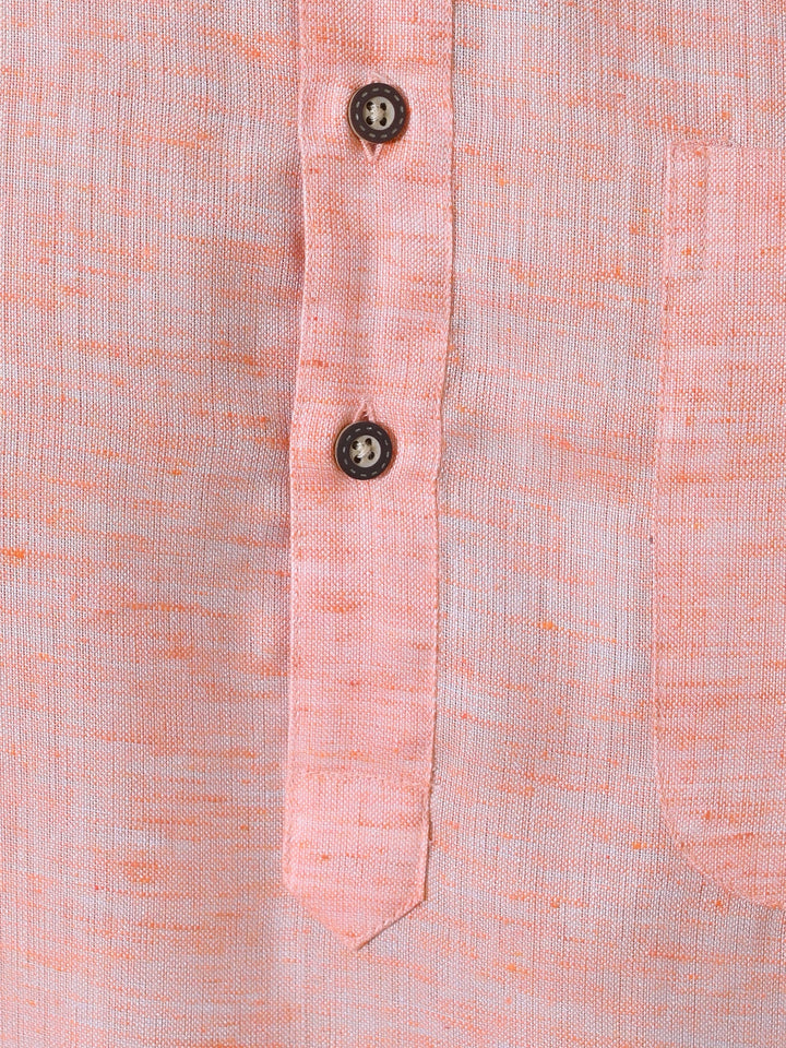 Textured Orange Kurta Top