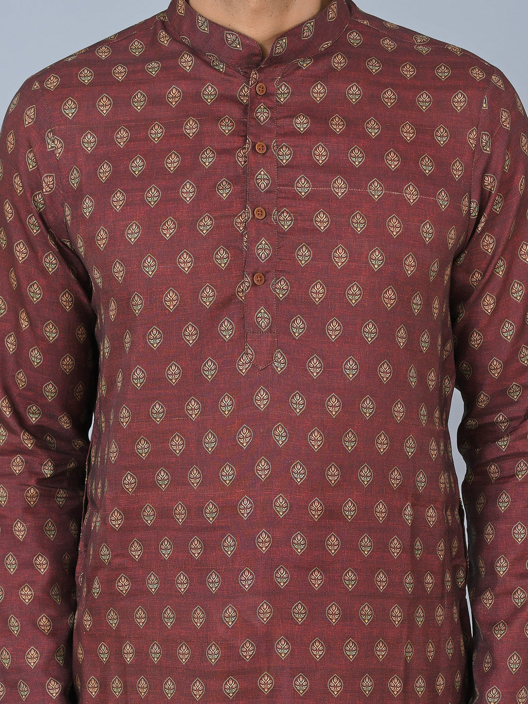 Floral Burgundy Kurta Set