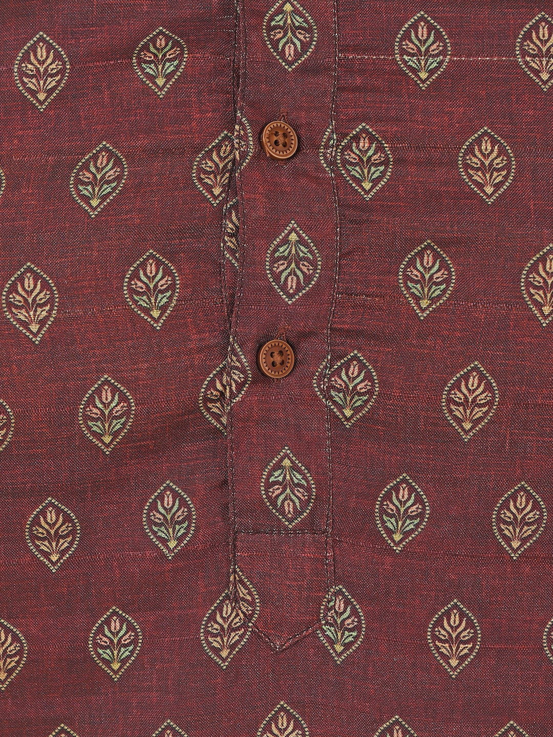 Floral Burgundy Kurta Set