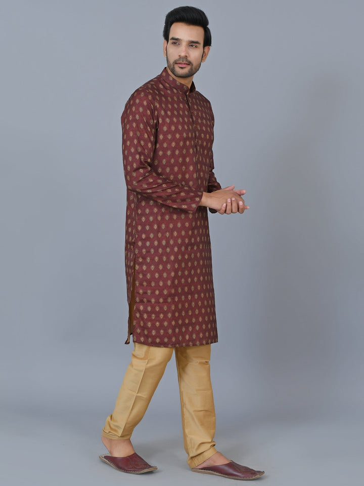 Floral Burgundy Kurta Set