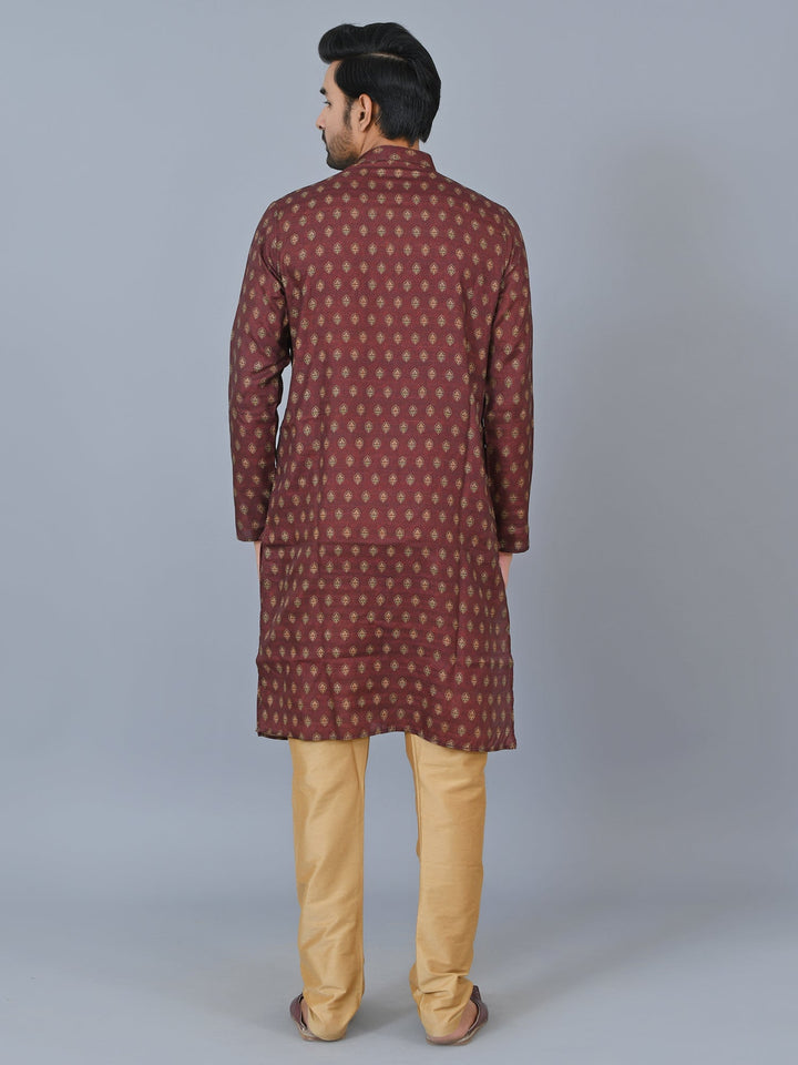 Floral Burgundy Kurta Set