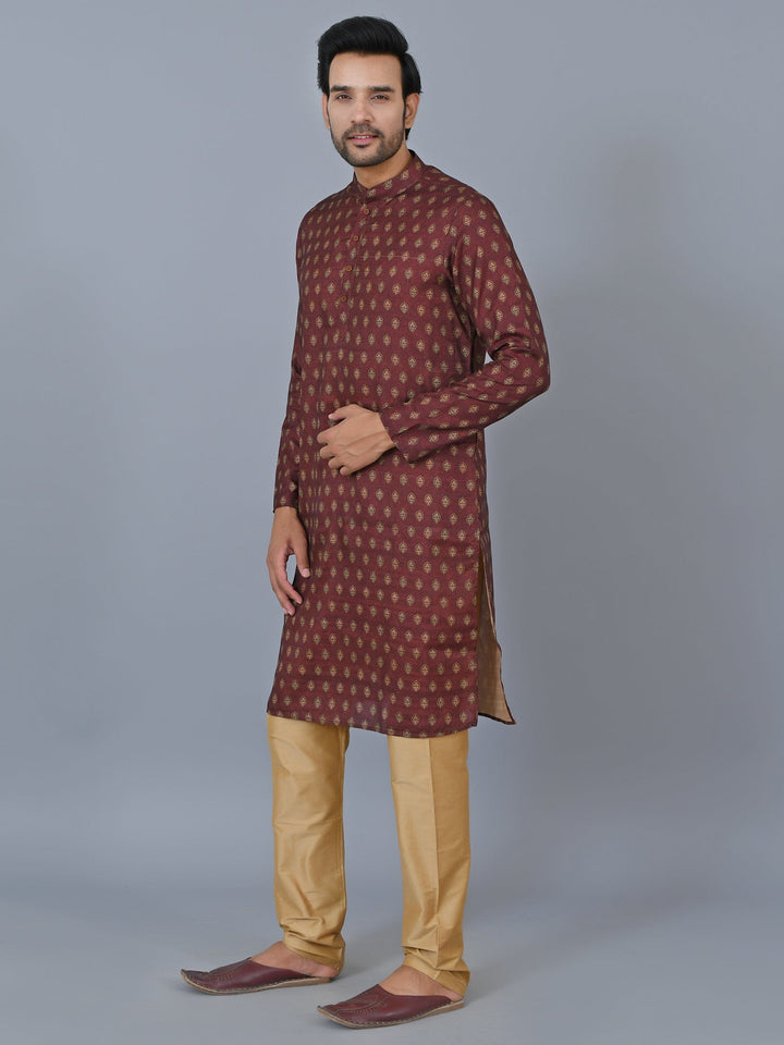 Floral Burgundy Kurta Set