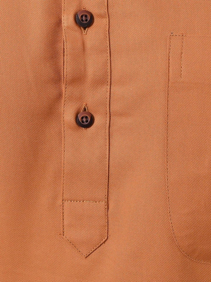 Solid Camel Brown Kurta Top