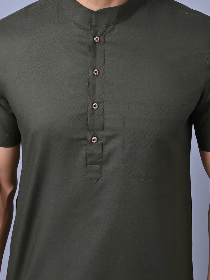 Solid Olive Kurta Top