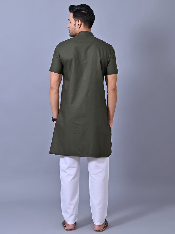 Solid Olive Kurta Top