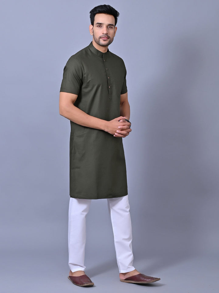 Solid Olive Kurta Top
