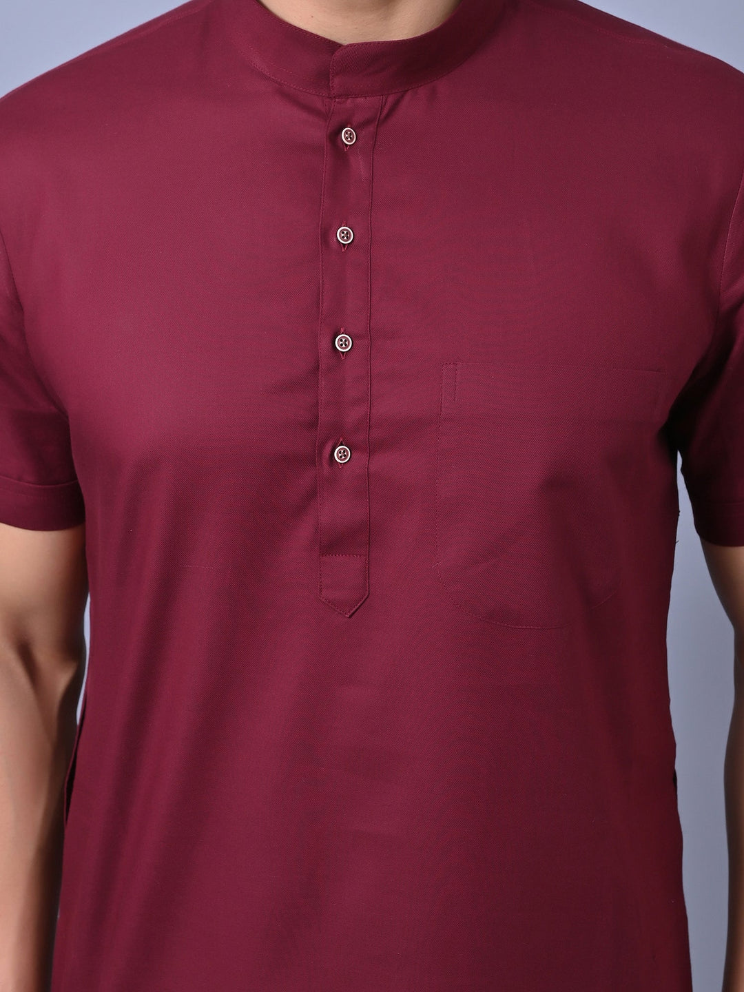 Solid Burgundy Kurta Top