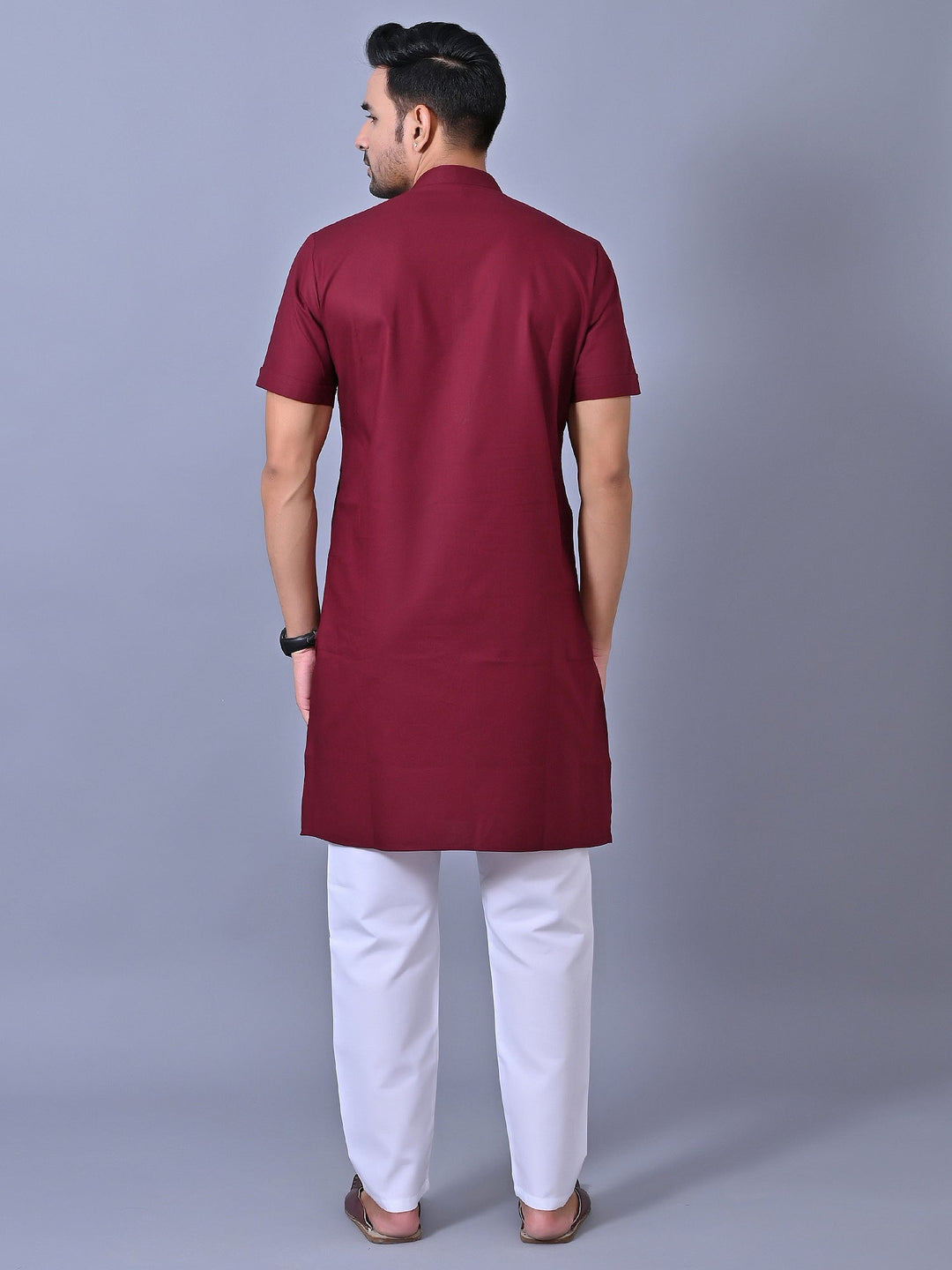 Solid Burgundy Kurta Top