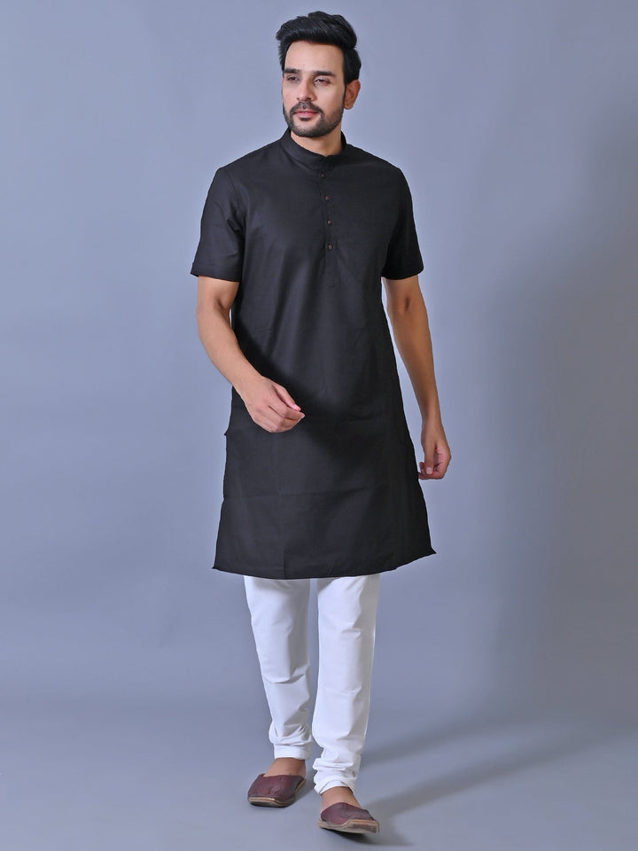 Solid Black Kurta Top