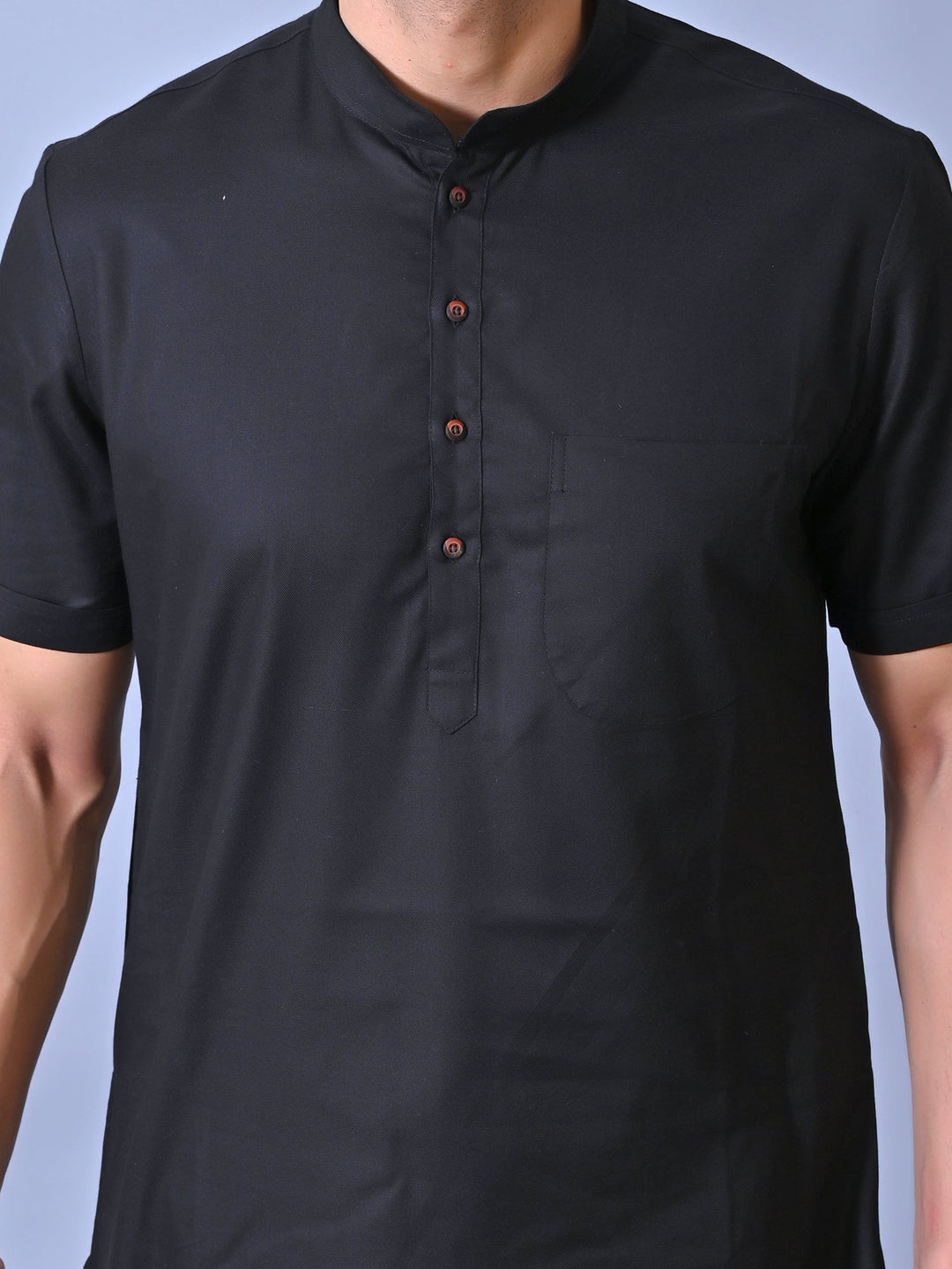 Solid Black Kurta Top