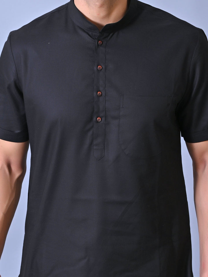 Solid Black Kurta Top