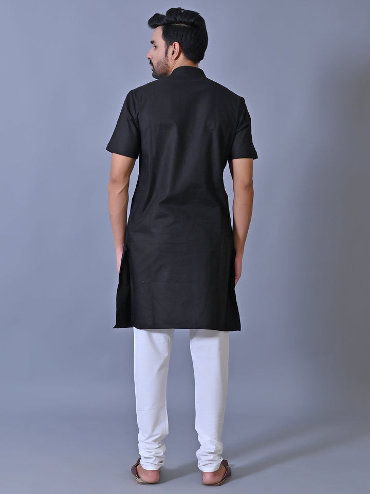 Solid Black Kurta Top
